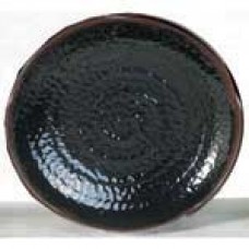 Tenmoku, Lotus Shape Plate, 10 1/2" (265mm)