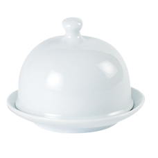 Round Covered Butter Dish 9 x 6.5cm, 3 1/2" x 2 1/2"