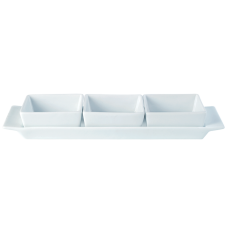 Square Shaped Set of Three Bowls & Tray 29 x 9cm, 11 1/2" x 3 1/2"