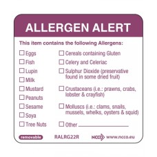 Removable Allergy Label