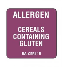 Allergen Removable Gluten Label