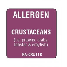 Allergen Removable Crustaceans Label