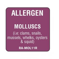 Allergen Removable Molluscs Label