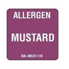 Allergen Removable Mustard Label