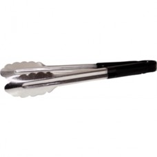 Vogue Colour Coded Black Serving Tongs 11in