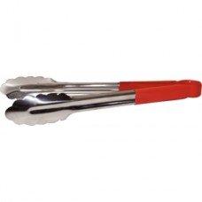 Vogue Colour Coded Red Serving Tongs 11in