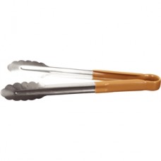 Vogue Colour Coded Brown Serving Tongs 11in