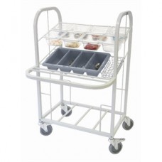 Craven Steel Condiment, Cutlery and Tray Dispense Trolley