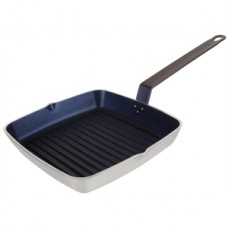 Vogue Square Non Stick Ribbed Skillet Pan 240mm