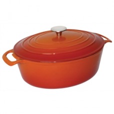 Vogue Orange Oval Casserole Dish 5Ltr