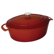 Vogue Red Oval Casserole Dish 5Ltr