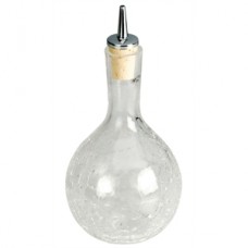 Bitters Dash Bottle Round Crackle Glass 330ml